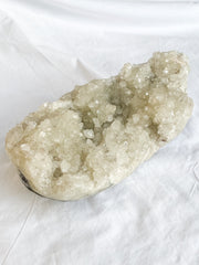 Glass Apophyllite Cluster with Druzy 3kg