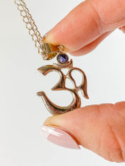 Om Amethyst Pendant