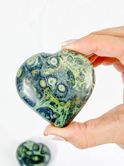 Kambaba / Crocodile Jasper Heart | Large