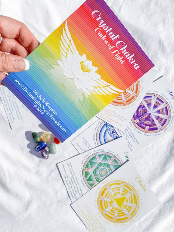 Crystal Chakra Codes of Light Cards and Crystals Pack