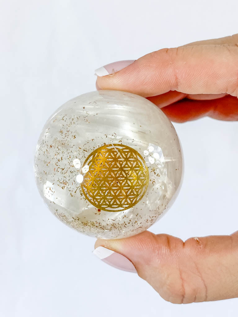 Orgonite Selenite Sphere | X Large