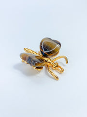 Tiger Eye Dragonfly Carving