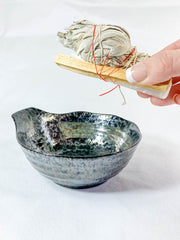 Oriental Ceramic Sage Bowl with Lip | X Large