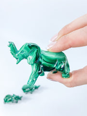 Malachite Elephant Carving