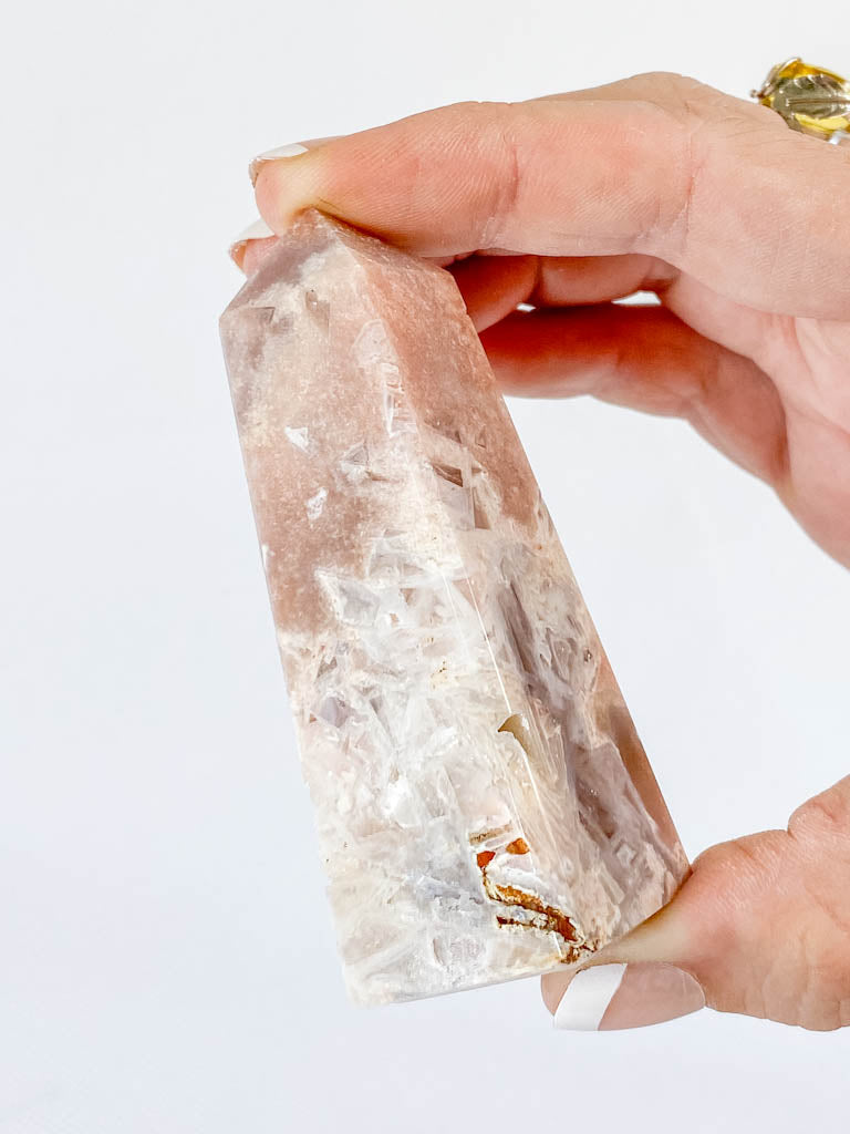 Pink Amethyst with Cavity Obelisk 118g