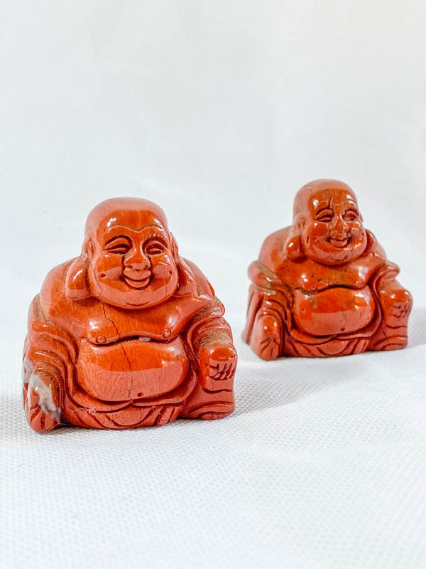Red Jasper Buddha Carving