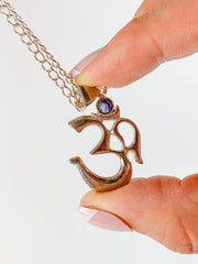 Om Amethyst Pendant