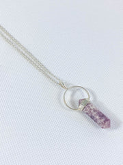 Lepidolite Double Terminated Pendant