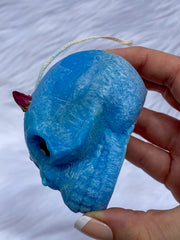 “Candles n Dreams” Sea Salt Skull Candle Blue