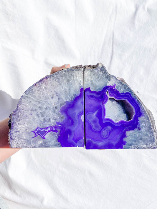 Died Agate Natural Bookend 3.9kg