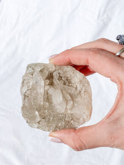 Smoky Himalayan Quartz Cluster with Inclusions 175g