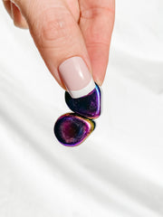 Magnetic Hematite Rainbow Teardrop Pair 42g
