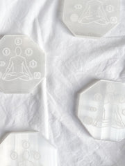 Selenite Meditation Chakra Plate
