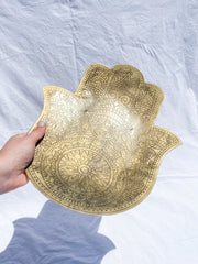 Hamsa Bronze Dish Dark | XX Large