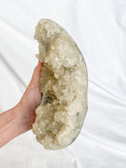 Glass Apophyllite Cluster with Druzy 3kg