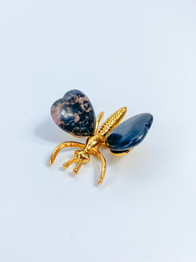 Rhodonite Dragonfly Carving