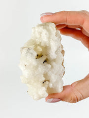 White Chalcedony Stalactite Cluster 244g
