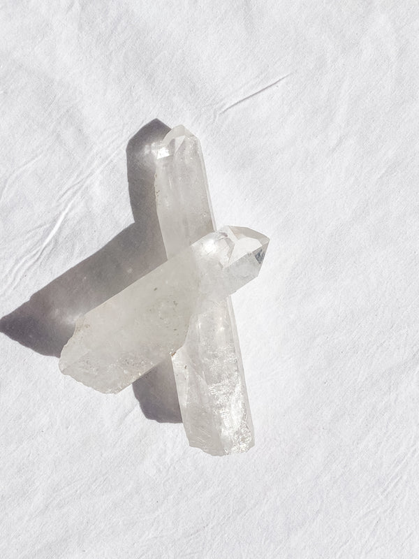 Clear Quartz Cross Crystal 123g
