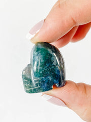 Moss Agate Mini Skull