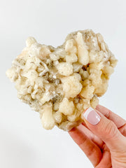 Stilbite Heart Cluster with Inclusions 434g