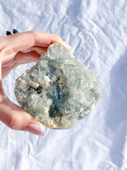 Quartz with Inclusions Mineral Specimen Cluster 388g