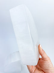 Selenite Polished Bookend
