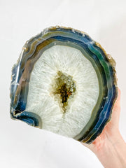 Agate and Died Quartz CutBase Geode 5.1kg