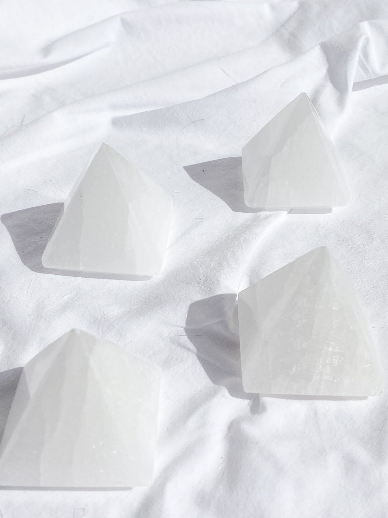 Selenite Pyramid | Small