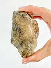 Smoky Quartz with Actinolite Elestial Natural Mineral Specimen 311g