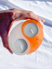 Selenite Yin & Yang Polished Candle Base