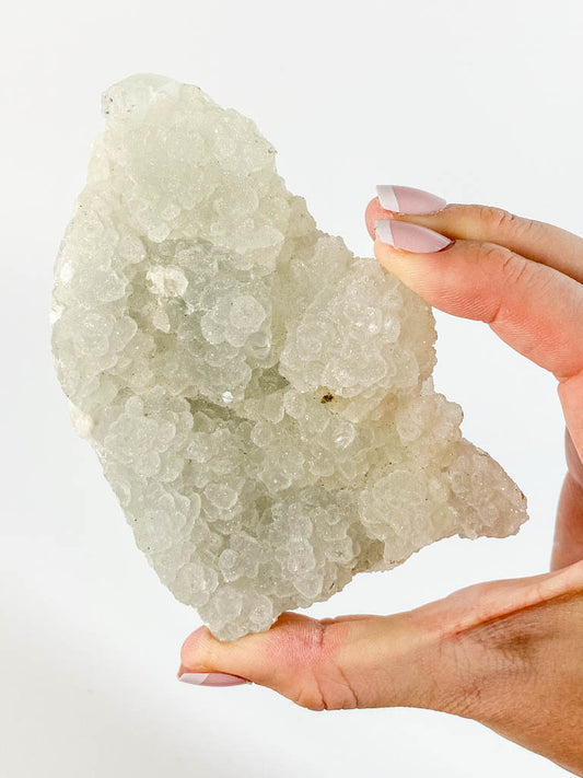 Apophyllite Cluster with Druzy Inclusions 326g