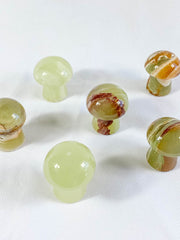 Green Onyx Mushrooms Carving