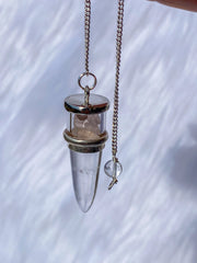 Clear Quartz and Rose Quartz Pendulum