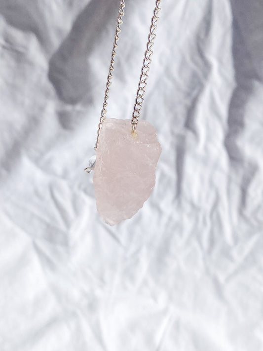 Rose Quartz Natural Pendulum