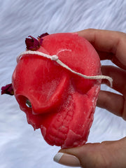 “Candles n Dreams” Sugar Plum Skull Candle Pink
