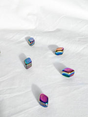 Magnetic Hematite Rainbow Diamonds Pair 42g