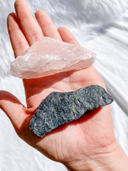 Rose Quartz and Black Tourmaline House Protection | Large