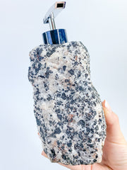 Black Tourmaline and Quartz with Inclusions Soap Dispenser 2.1kg