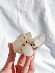Smoky Himalayan Quartz with Inclusions Cluster 207g