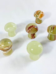 Green Onyx Mushrooms Carving