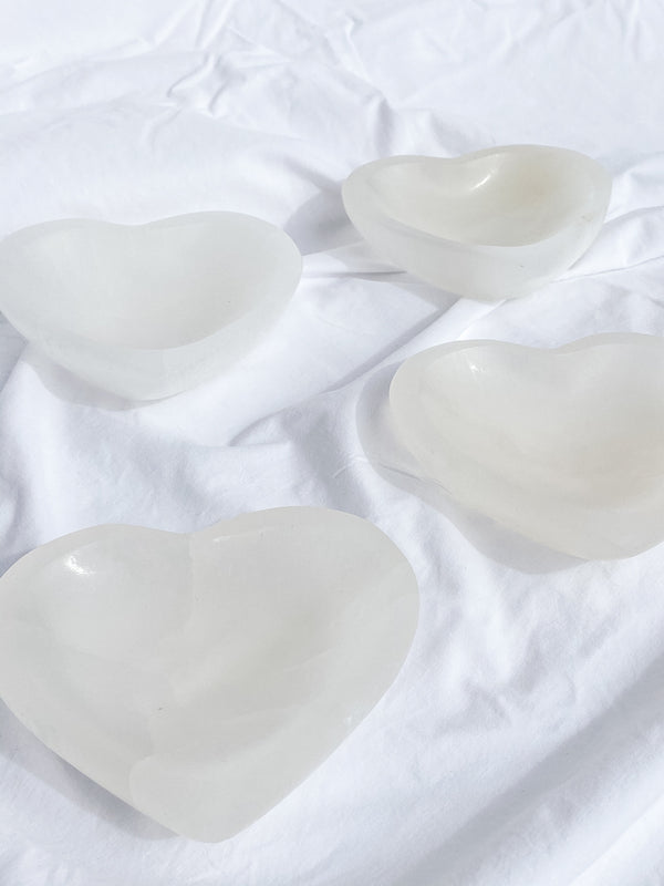 Selenite Heart Cleansing Bowl | X Large