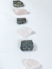 Rose Quartz and Black Tourmaline House Protection | Small