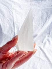 Selenite Obelisk | Medium