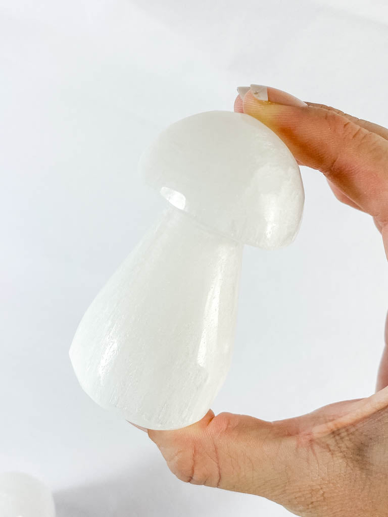 Selenite Mushroom Carving