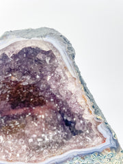 Amethyst Pink Purple Druzy and Agate Geode Statement Piece “Faery Cave” 3.3kg
