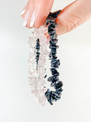 Rose Quartz and Black Tourmaline | Bracelet Set Personal Protection