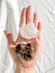 Balance Duo: Clear Quartz + Smoky Quartz | Large