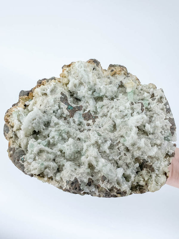 Green Apophyllite with Prehnite Inclusions Statement Piece 3kg