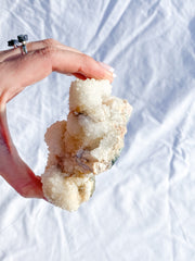 Coral Quartz Mineral Specimen Cluster 377g