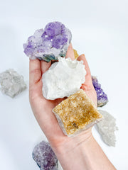 Divine Trio: Citrine + Clear Quartz + Amethyst | X Large